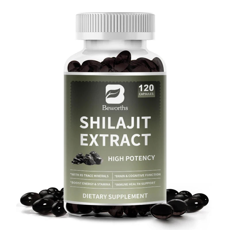 Beworths Original Himalaya 100% Pure Organic Shilajit Capsules 200Mg Rich In Fulvic&minerals Female Hormone Balance Male Health