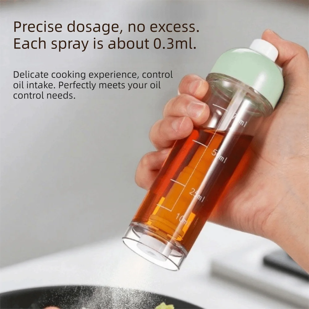 Practical Plastic Down-Spray Oil Bottle Food Grade 100ML Oil Bottle Transparent Leak-proof Seasoning Bottle Baking