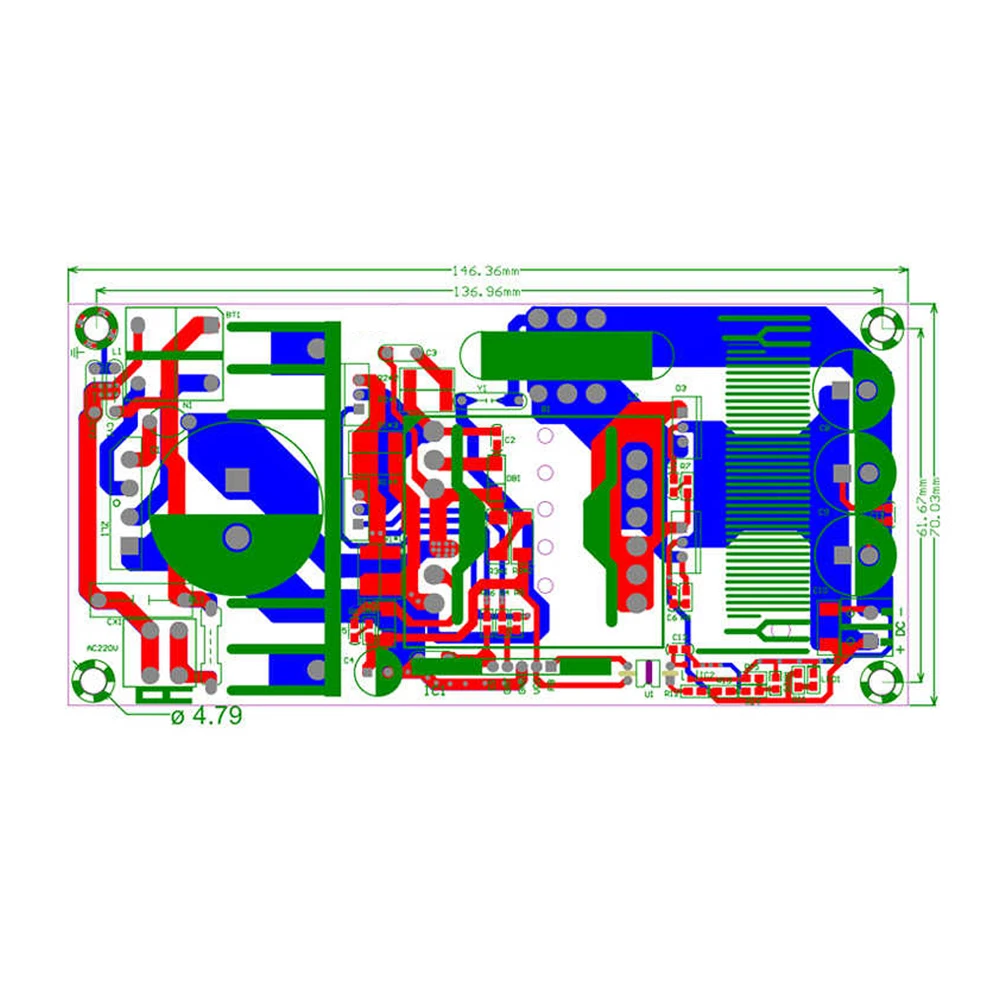 Плата импульсного источника питания AC-DC AC170-260V в DC24V Понижающий изолирующий источник питания 15A 300W Преобразователь понижающего источника питания