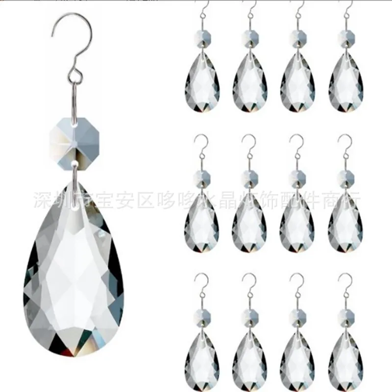 

12Pcs Crystal Sun Catchers Exquisite Hanging Prisms for Windows Chandeliers Decorative Crystal Ornaments Home Garden Rainbow