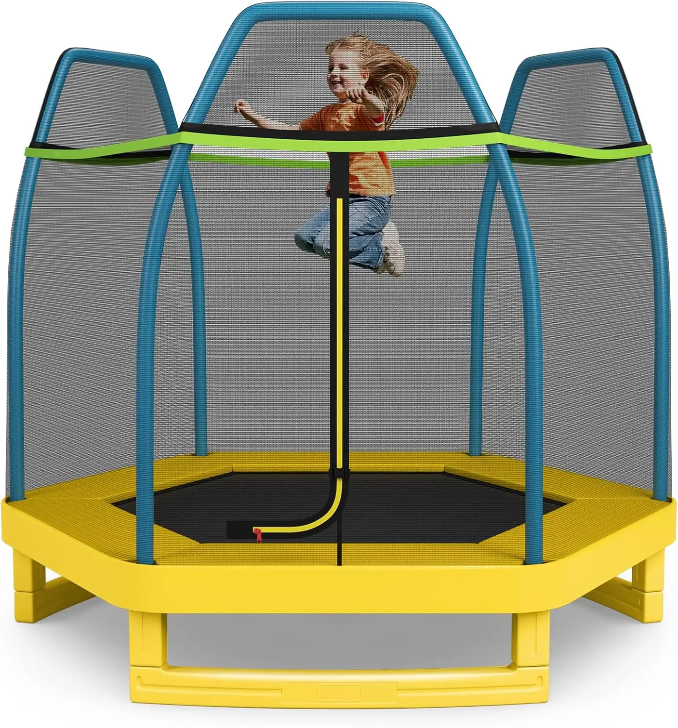 

7 Ft Trampoline for Kids, Heavy Duty Steel Frame Small Mini Toddler Trampoline, Great Gifts for Boys Girls, Outdoor Indoor Kids