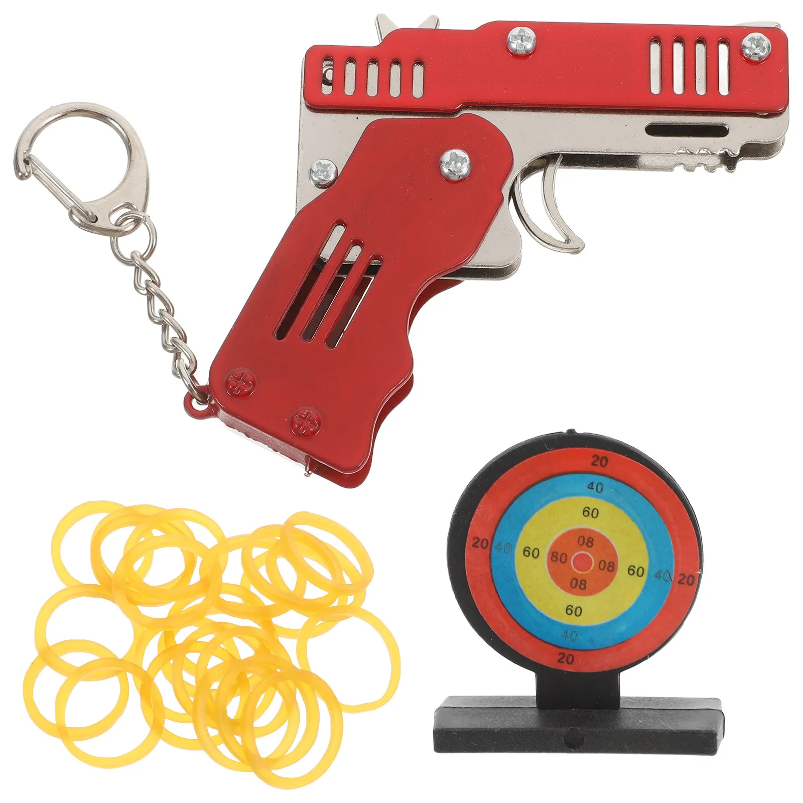 

Portable Alloy Rubber Band Launcher Educational Shooter for Kids Outdoor Activities Creative Gift for 4-12 Year Old Boys Girls