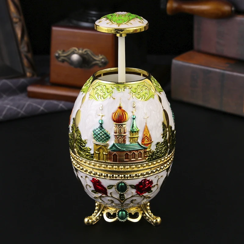 pop-up metal toothpick holder, creative egg design, suitable for living room, dining room toothpick holder.