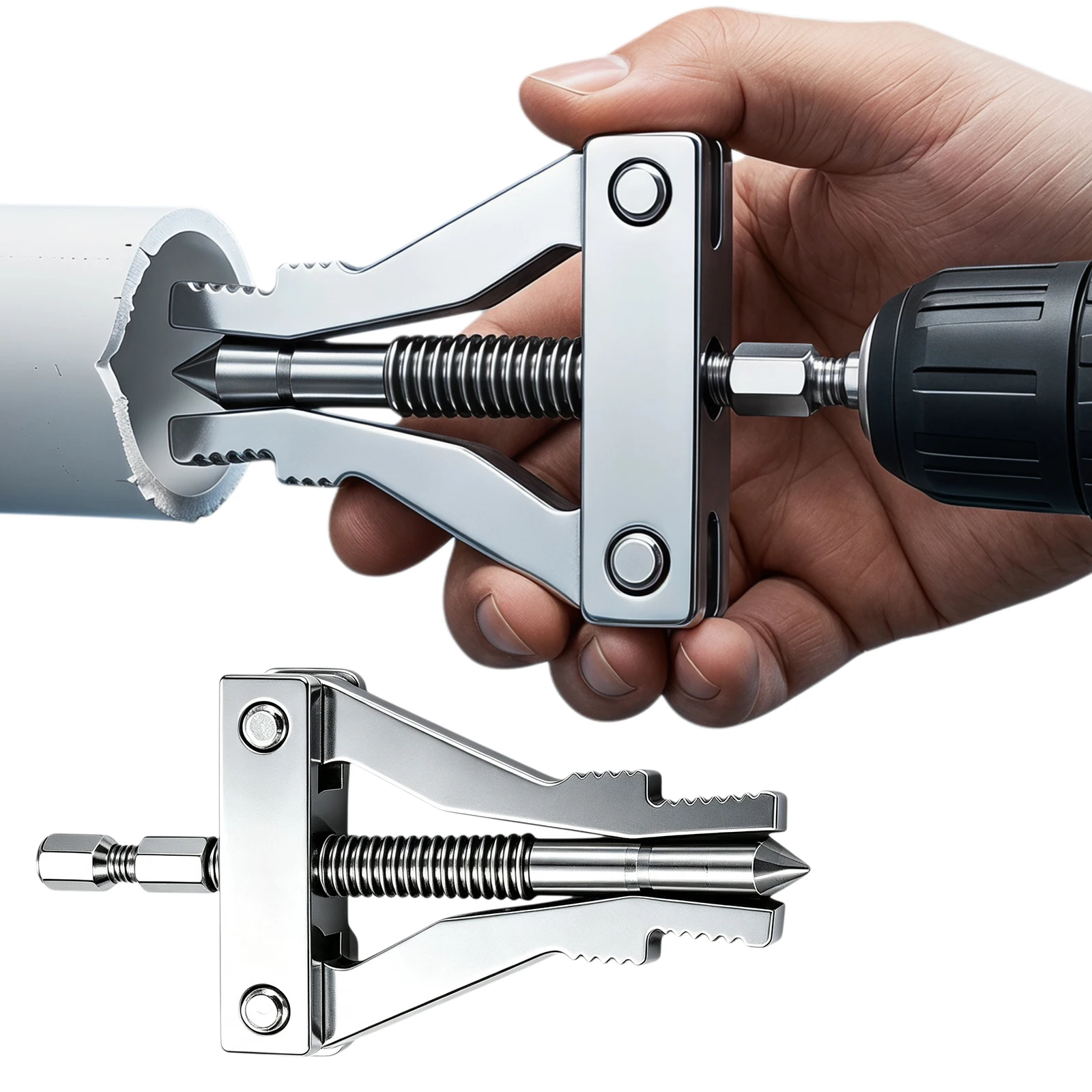 2 Jaw Internal Puller Extractor Tool Faucet Fitting Remover Drain Strainer Removal Tool Stuck Insert Puller Plumbing Rep
