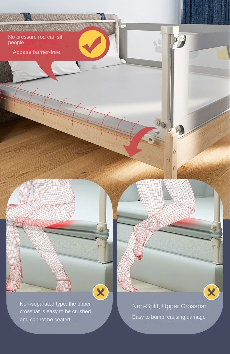 1Pcs Baby Safety Bed Barrier Bed Rail Guard for Kids Safety Railing Child Bed Barrier Fence Liftable Bed Rail Baby Playpen