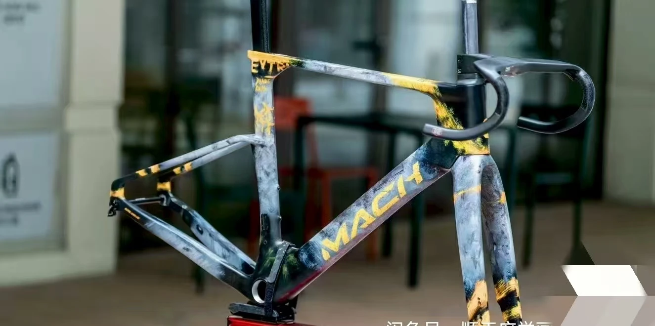 

KUNG/MACH Комплект рамы пневматического выключателя из углеродного волокна Шоссейный велосипед со встроенной ручкой Схема Resident Evil Color