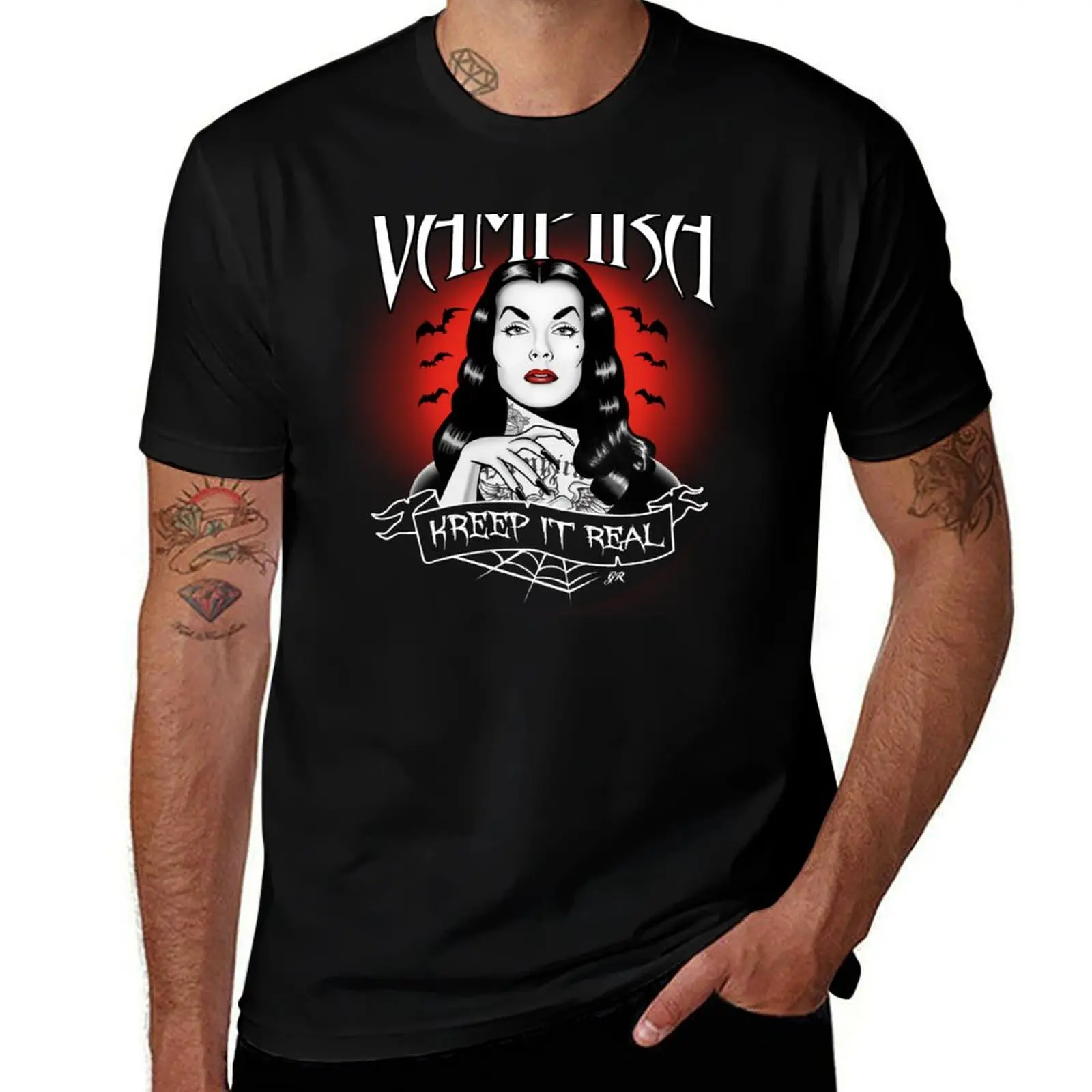 Vampira T-Shirt summer clothes cheap stuff boys animal print cute tops mens plain t shirts