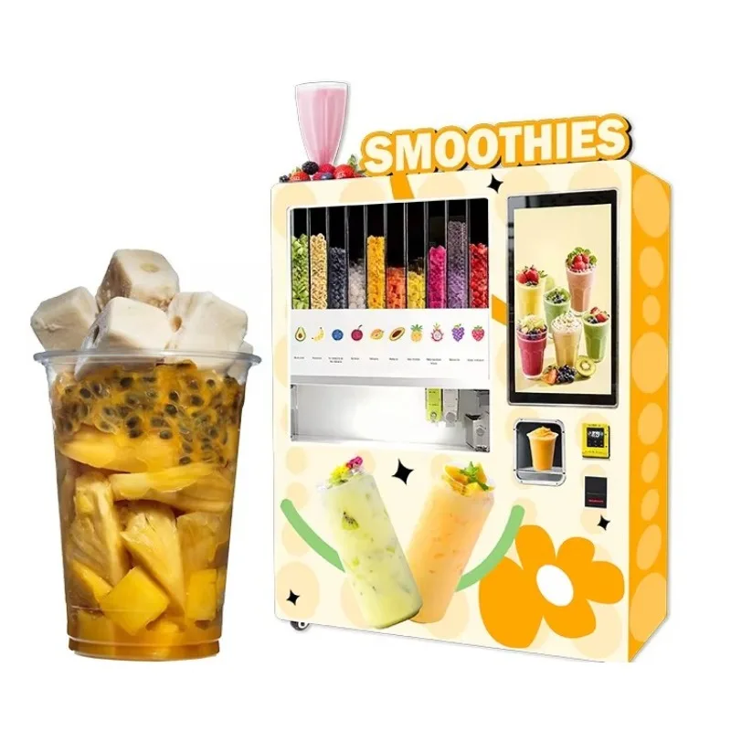 Custom Durable Food Grade Smoothie Vending Machine Smart Inventory Management 24H ADA Compliant for Malls Hot Sale