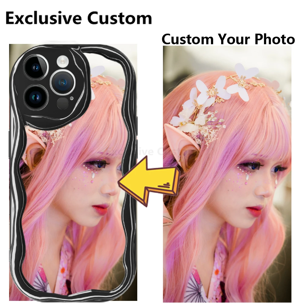 Exclusive Custom Creamy Texture Phone Case for IPhone 16 15 14 13 12 11 Pro MAX 8 7 Plus DIY Cover Customized Design Name Photo