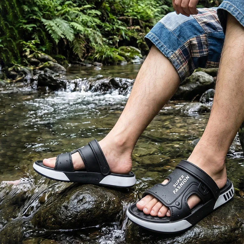 Men Summer Beach Eva Slipper Fashion Soft Soled Platform Sandals Slides Man Indoor Outdoor Comfortable Walking Water Slippers view 3