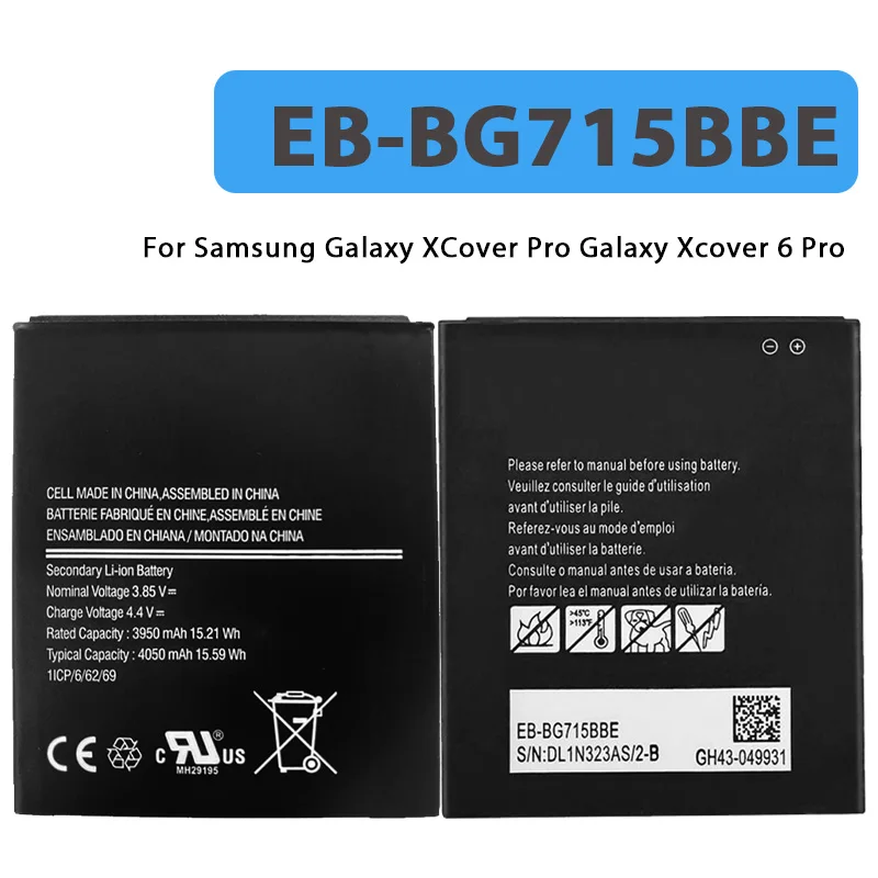 

Replacement Phone Battery EB-BG715BBE for Samsung Galaxy Xcover Pro SM-G715U Lithium Batteries 4050mAh