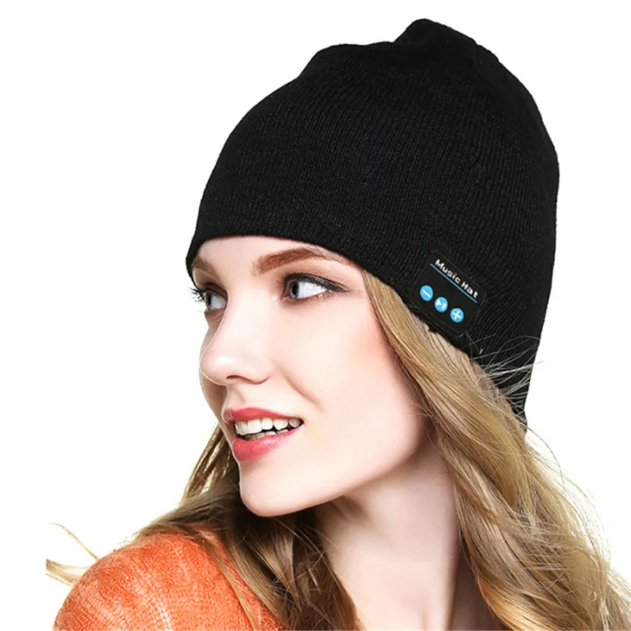 Sem fio Smart Bluetooth Headphone, Warm Beanie Cap, Headset recarregável, Alto-falante para caça, Camping, Corrida, Music Earphone Hat