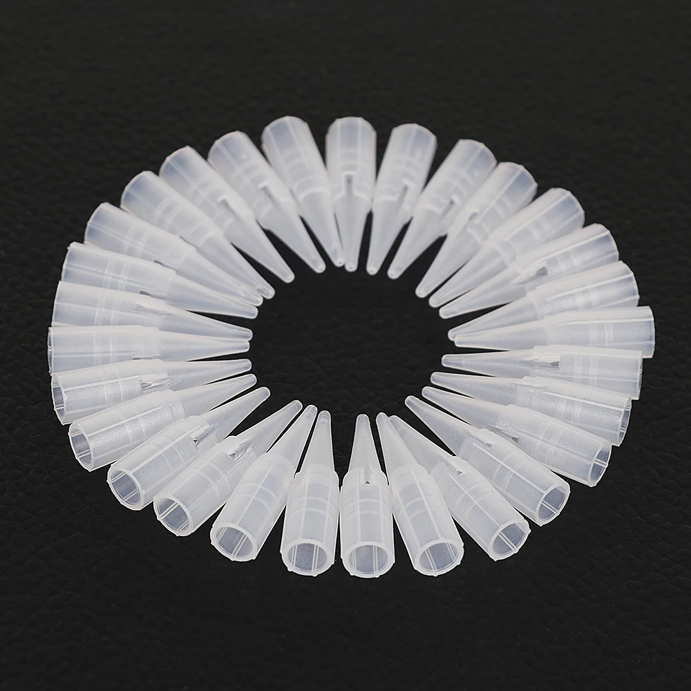 

100Pcs 1RT 5MM Needle Caps Eyebrow Tattoo Needle Tips for Permanent Makeup Plastic Tattoo Caps Matched for 1R Needles