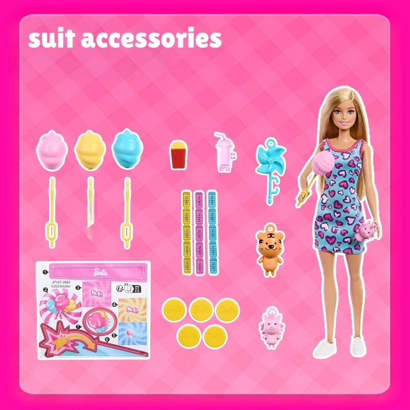 ألعاب دمية باربي حلوى القطن ورشة عمل إبداعية مجموعات الالعاب ألعاب منزلية دمية الأميرة فتاة أطفال لعب الأطفال هدية عيد ميلاد #5