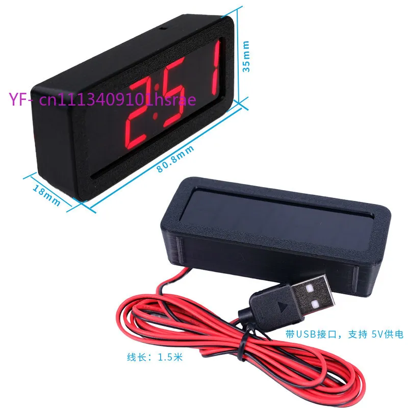 Car GPS Beidou Satellite Synchronous Clock Module, LED Digital Tube Luminous Vehicle Electronic Clock Display