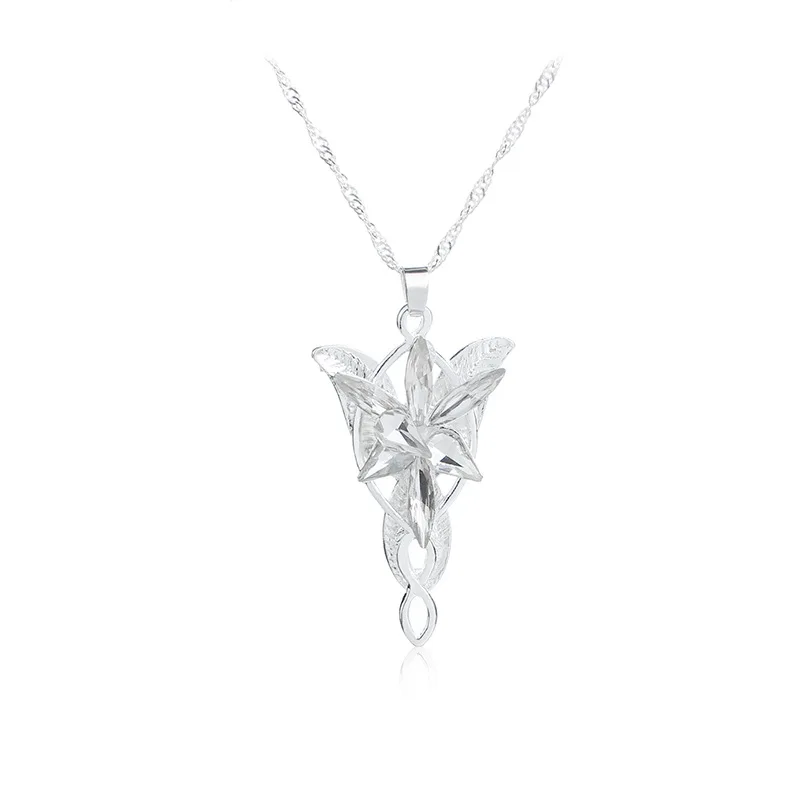 

Arwen Evenstar Necklace Aragorn Galadriel Elves Princess Pendant Choker Accessories Movie Souvenir Gift Wholesale 24PCS/Lot