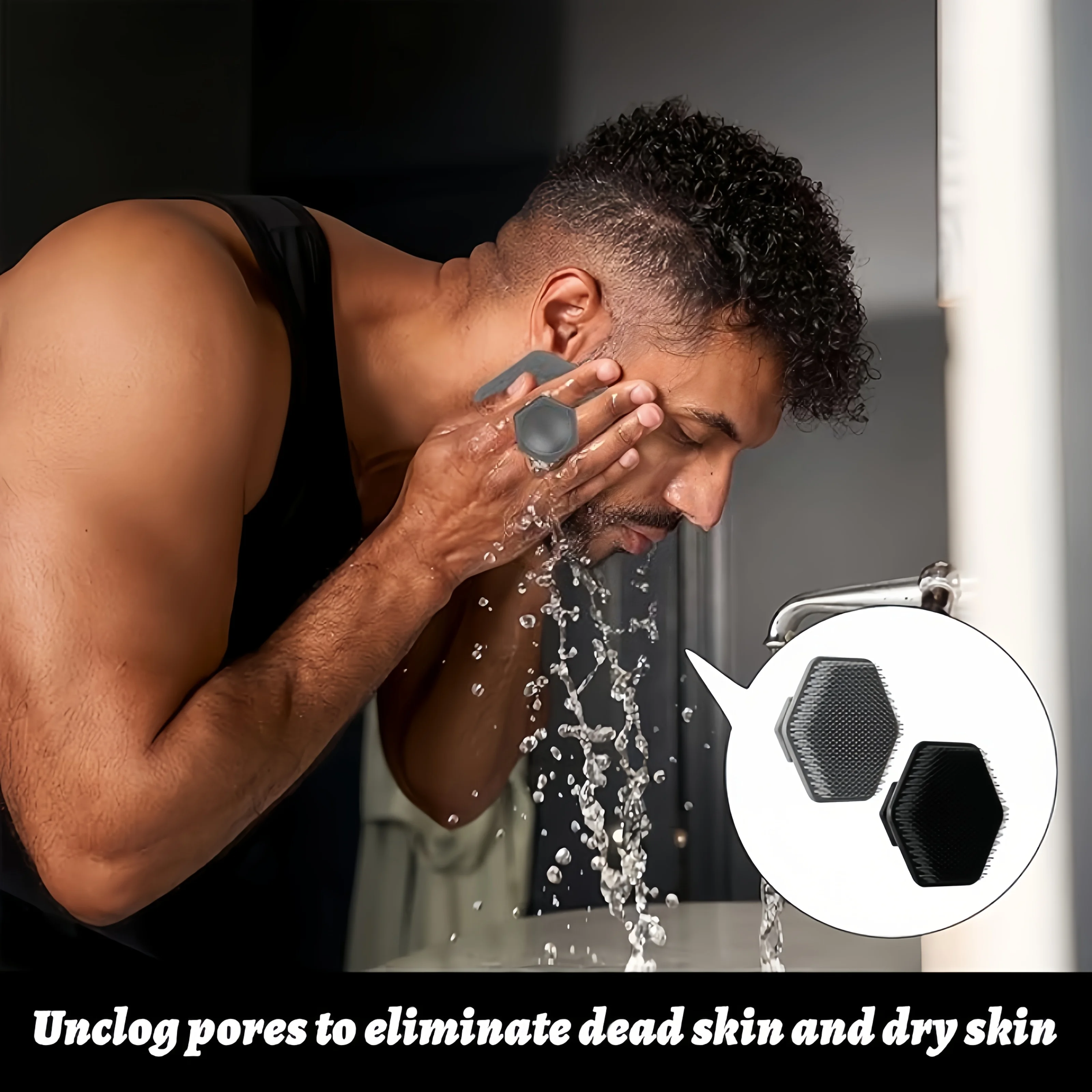 2 فرشاة تقشير الوجه من السيليكون، أداة تدليك للتنظيف العميق، مجموعة فرش تنظيف يدوية للعناية بالبشرة #1