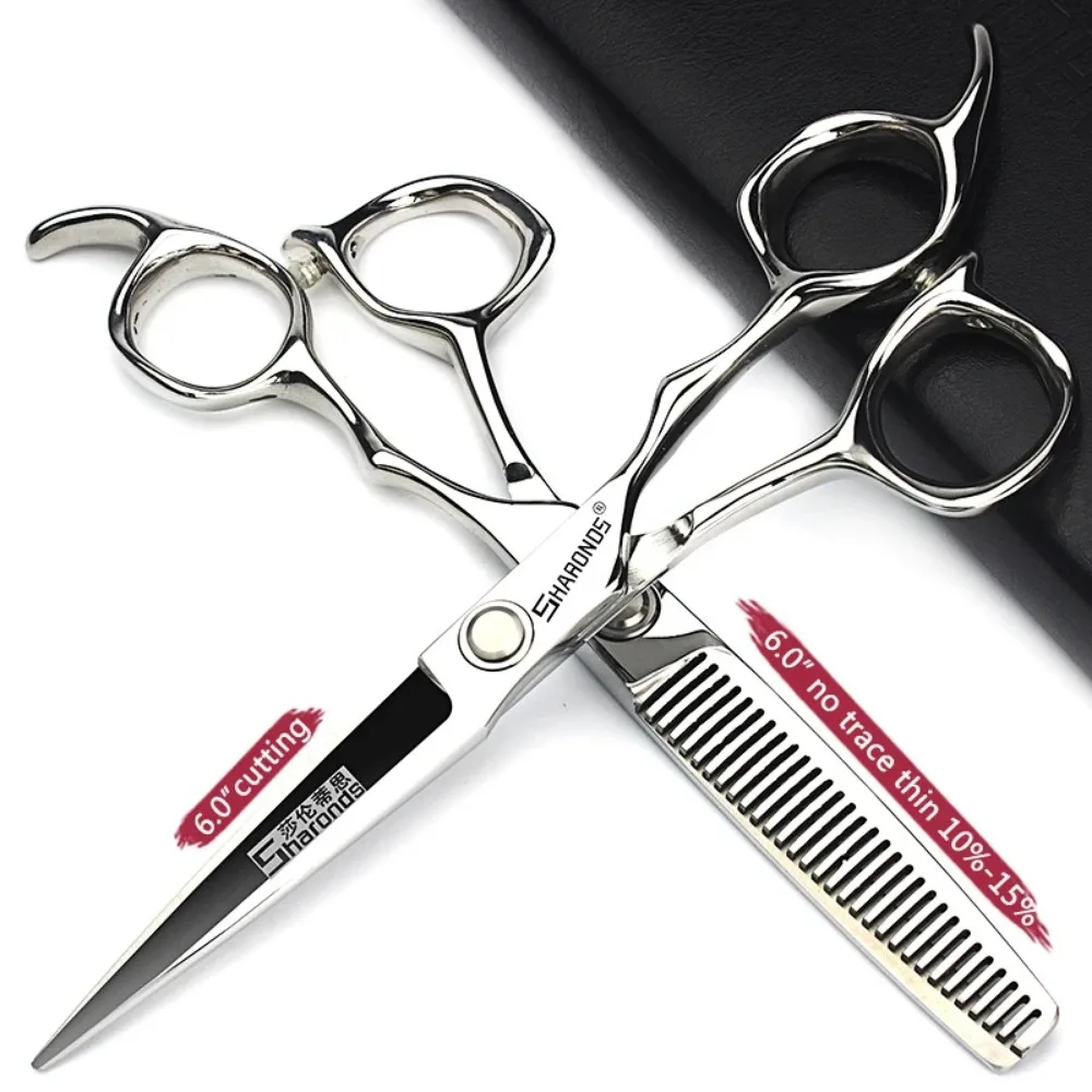 6-Zoll-Friseurschere mit Spezifikation, professionelle Friseurschere, Friseurschere-Set, flache, dünner werdende Haarschneidewerkzeuge – Detail 19