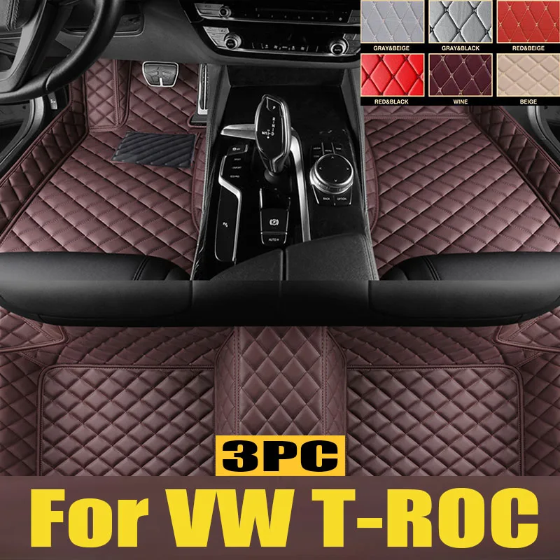 

TPE Custom Car Floor Mats For VW T-ROC 2018 2019 2020 2021 2022 2023 Waterproof Carpet Auto Interior trunk mat