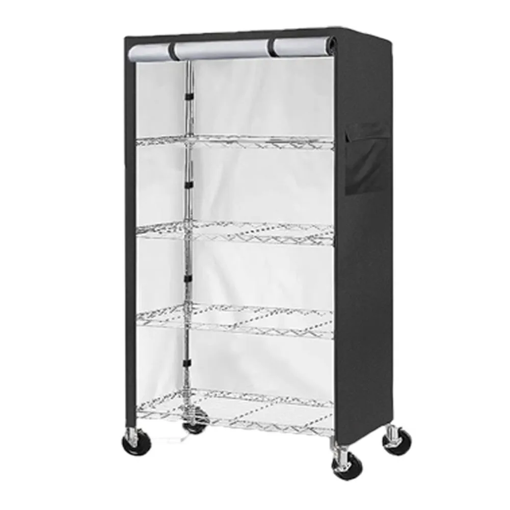 Heavy Duty Dustproof Rack Cover Dustproof Shelf Cover 92*46*183cm Wire Shelf Cover Wind Resistant Large Size Moisture Protection