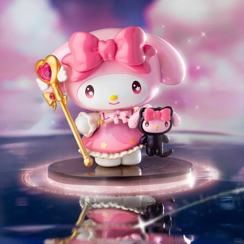 New Sanrio Cute Cartoon Starry Night Party Magician Series Hello Kitty Kuromi Figures Mystery Blind Box Ornaments Doll Girl Gift