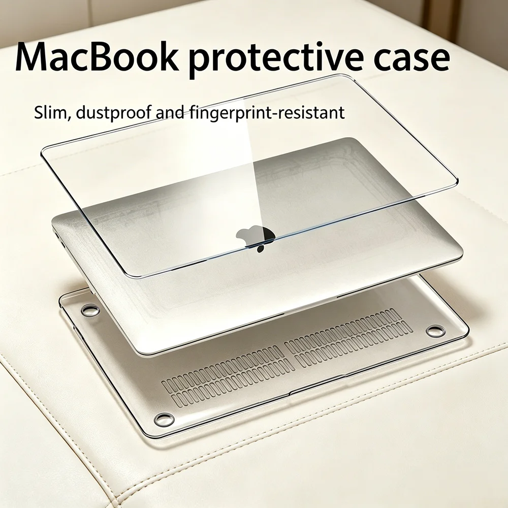 Anti-Scratch MacBook Air Shockproof Protective Case,for MacBook Air 15.3 A2941A3114A3241A3448,Crystal Clear Laptop Cover