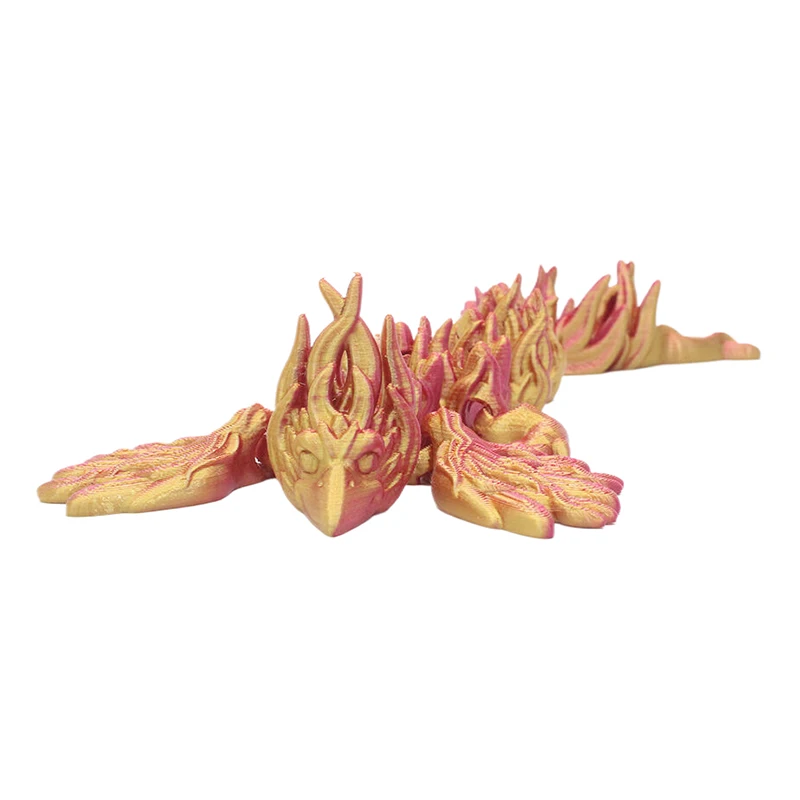Фигурка антистресс Fire-bird-Flexible Rexi с костями, 3D печатные шарнирные фигурки для СДВГ, аутизма, снятия стресса и тревоги