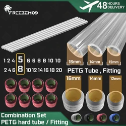 FREEZEMOD Hard Tube Torque Anti Off Fitting with PETG Hard Tube kit 12/14/16mm G1/4 Thread Connection Water Cooler MOD Set