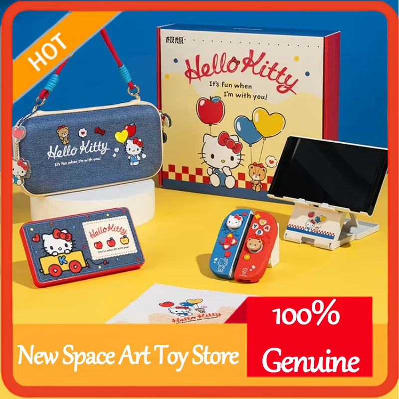 

Geekshare Hello Kitty Switch Oled Protective Case Set Limited Gift Box With Screen Protector Bag Accessories Fans Birthday Gift