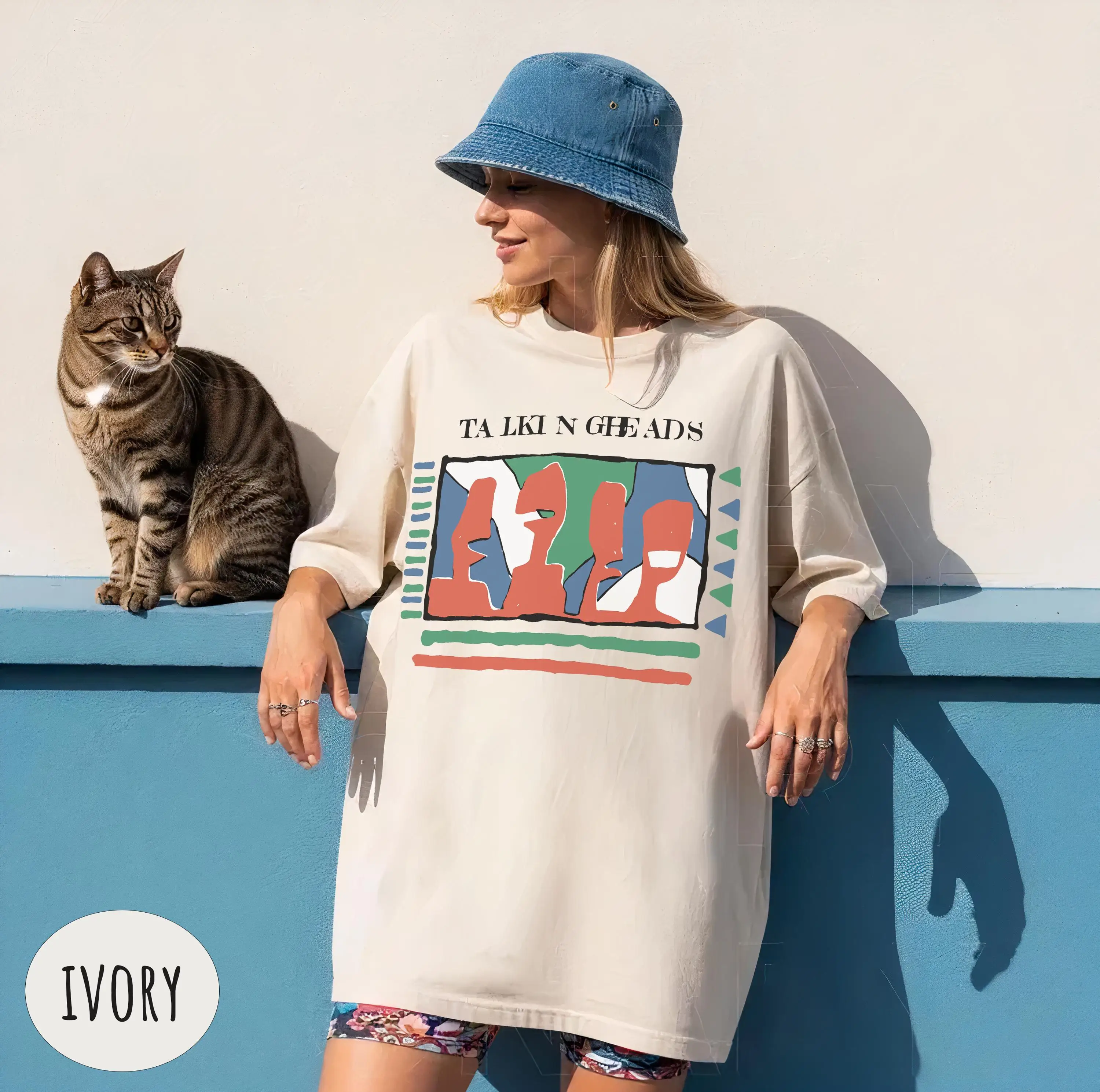 Talking Heads T-Shirt: Vintage Rock Band Tees Summer Round Neck Printed T-shirt