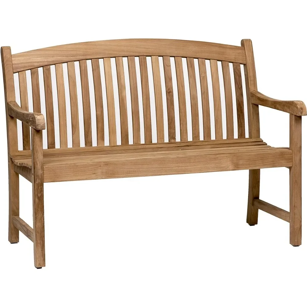 

The Bench Is Made of Truly Ideal Outdoor and Indoor Materials, 48L X 18W X 35H, Light Brown, Natural Teak Wood Bench