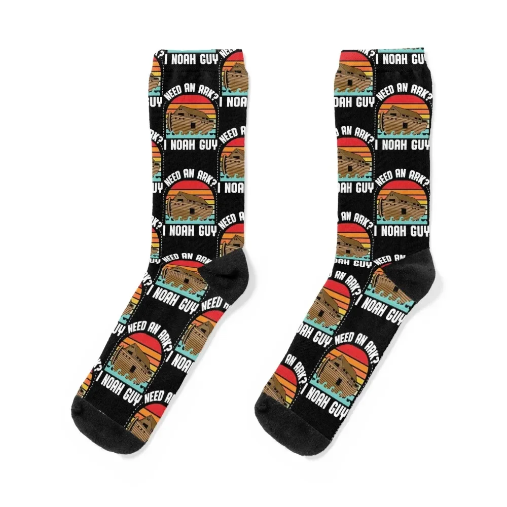 

Need an Ark I Noah Guy Vintage Funny Christian Pun Humor Socks winter gifts colored Mens Socks Women's