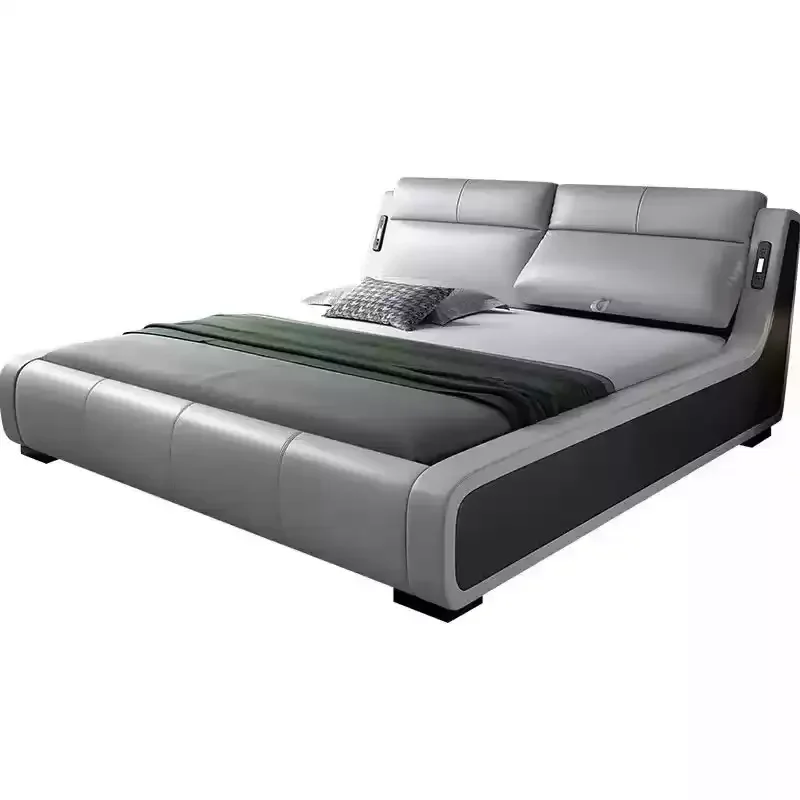 European Queen Platform Bed Nordic Elegant Pretty Modern Bedroom Bases Beds Headboards Nightstands Camas De Casal Home Furniture