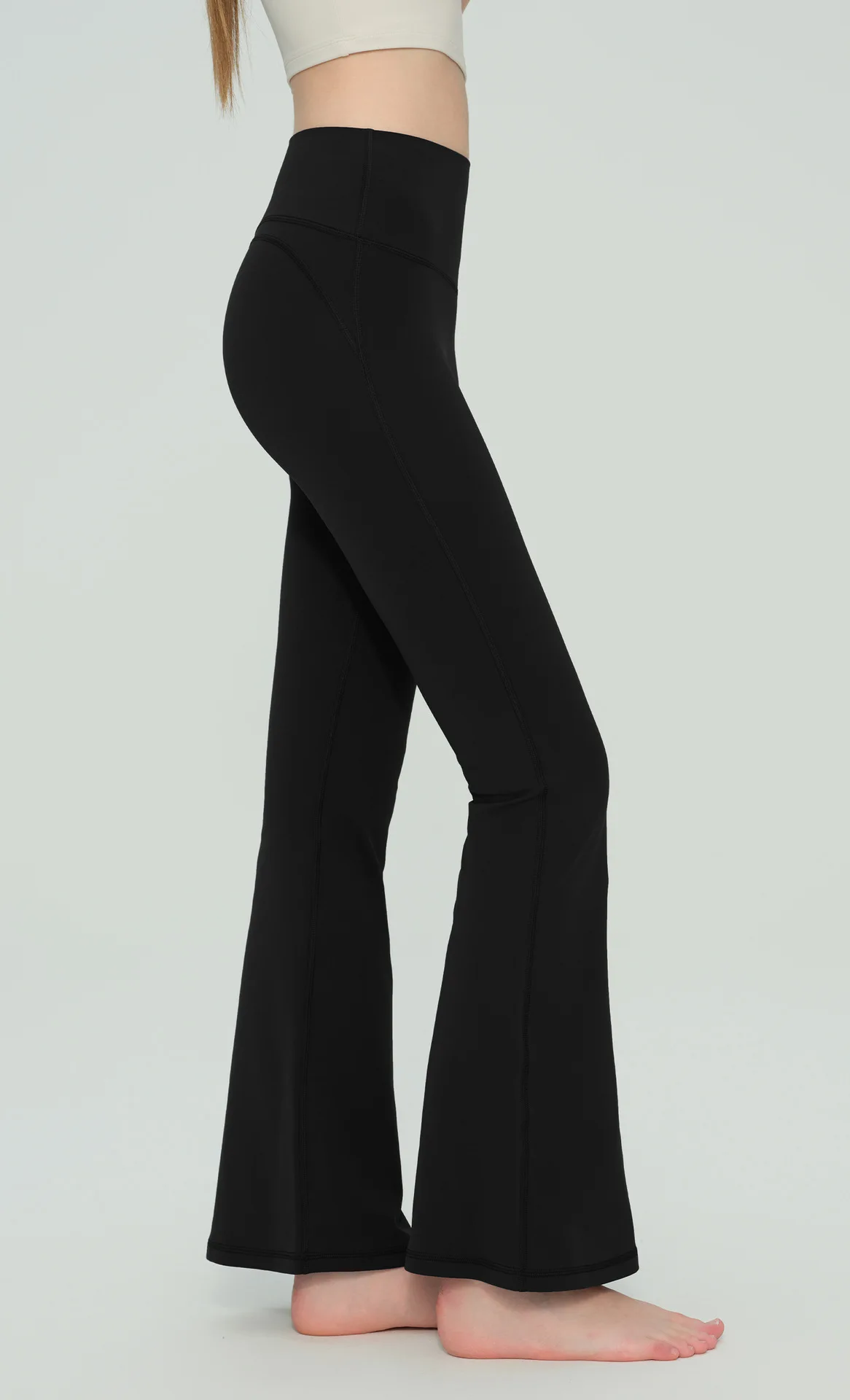 Damen High-Waist Eng Anliegende Hüftstraffende Schlanke Lange Yoga-Schlaghose Atmungsaktive Komfort-Fitness-Freizeit-Sport-Hose – Detail 20