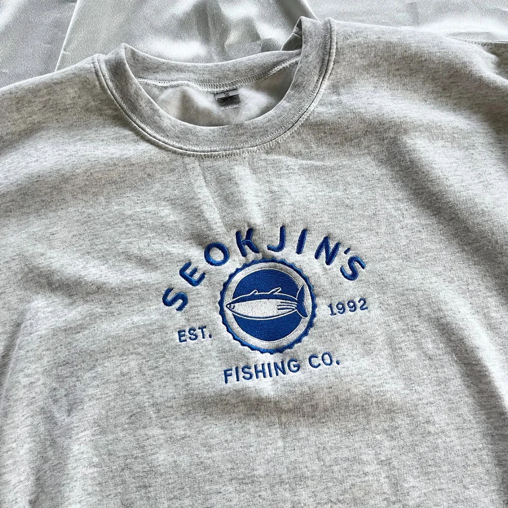 الصيد المشارك خطابات مطرزة للجنسين Crewneck بلوزات ريترو ستايل الخريف الشتاء سميكة الصوف الدافئة البلوز فضفاض البلوز