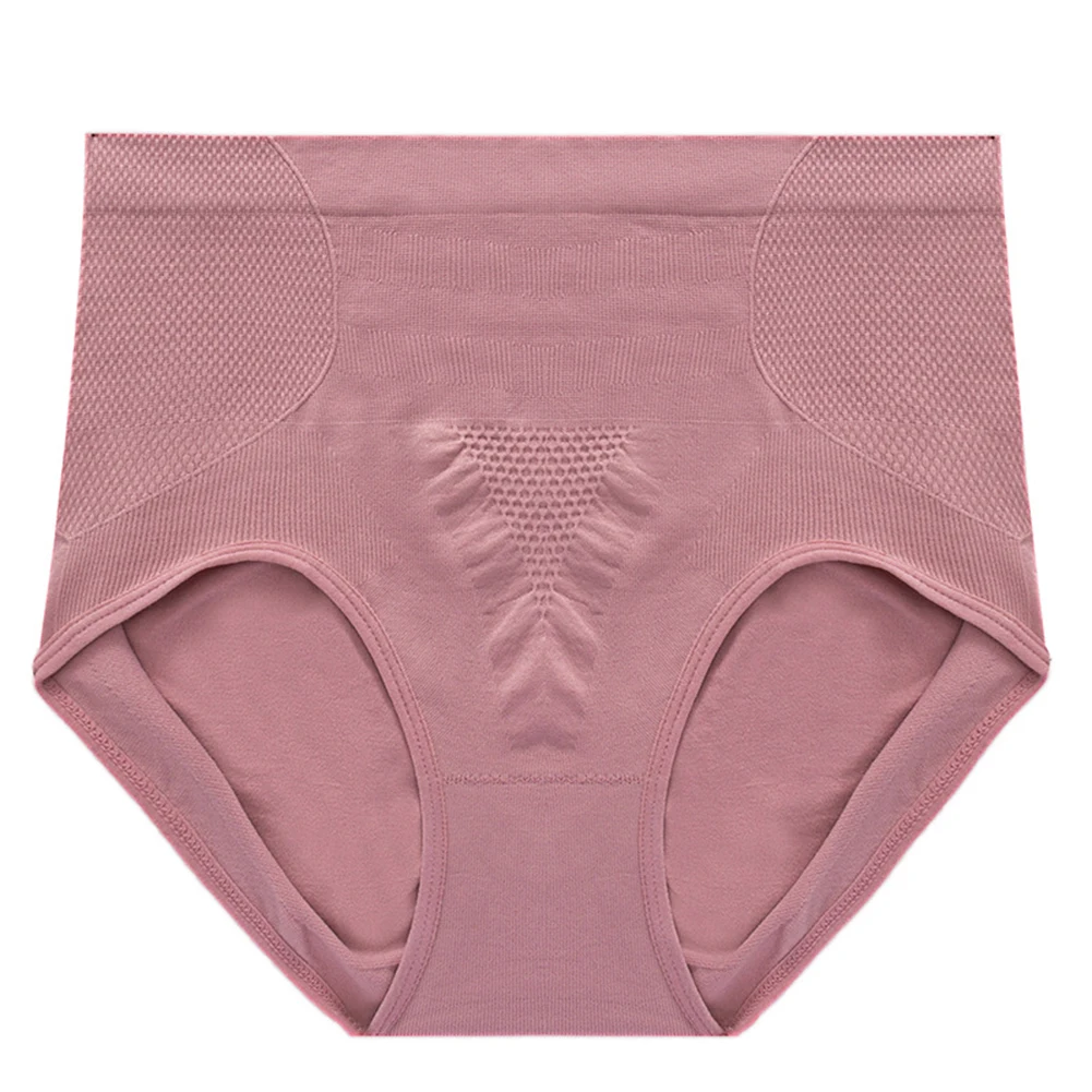 Womens High Waist Plus Size For Honeycomb Warm Uterus Abdomen Lifting Panties Mid-waist Comfortable High-quality Underpanties