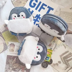 New Kawaii Anime Plush Penguin Coin Purses Men Women Korean Fashion Mini Cute Zipper Coin Wallet Boy Girl Bag