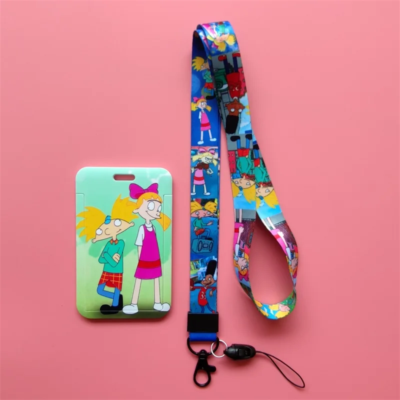 Porta carte di nome delle donne dei cartoni animati cordino per ragazze studente Campus Card Hanging Neck Strap porta carte di credito per bambini