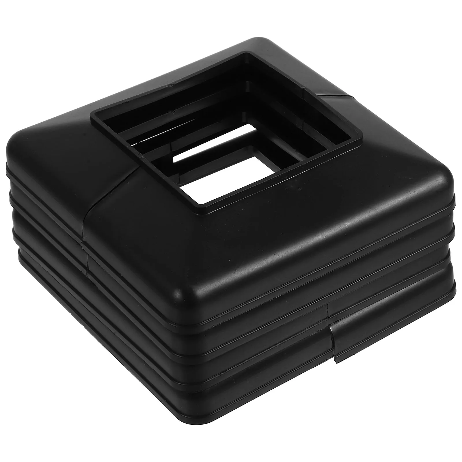 4pcs Column Cover Deck Post Wraps Porch Bottom Deck Post Base Covers Base Fence Sleeves PVC Posts Decorative Practical