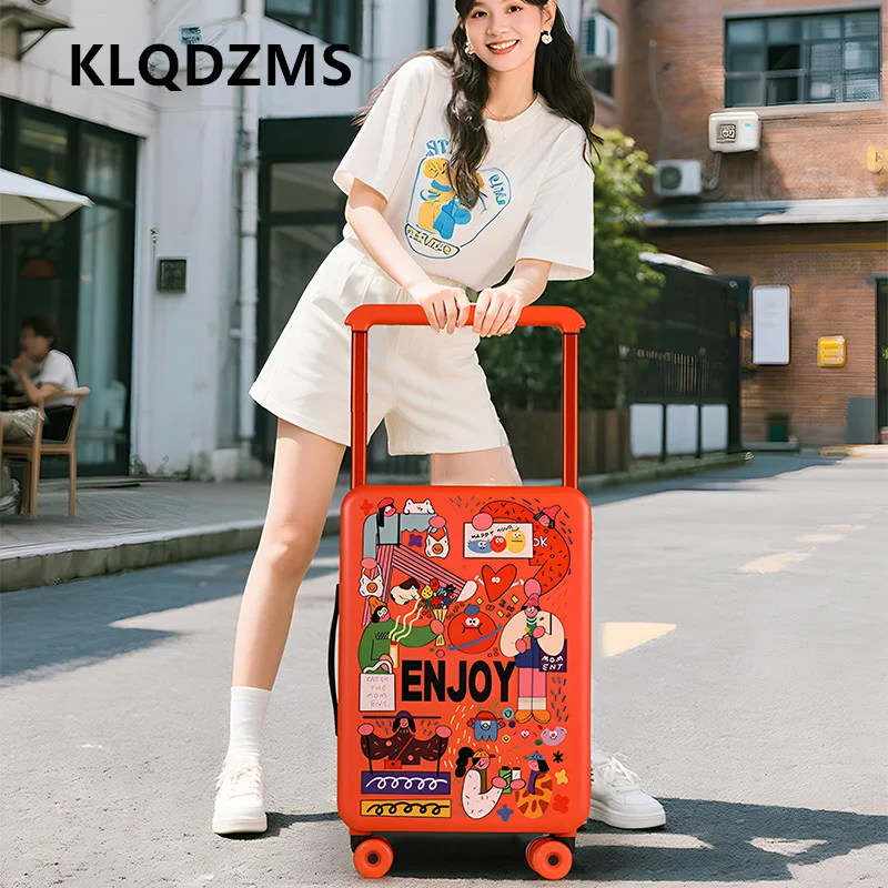 KLQDZMS Koffer auf Rädern, 20-Zoll-Boarding-Koffer, 24 Zoll ABS + PC-Trolley, 26 Zoll große Kapazität, Reisetasche auf Rädern, Kabinengepäck