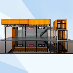 1/64 scale Garage Repair Shop Model Scene Container Car Repair Shop Auto Repair Car Display DIY toys Colored Unassembled