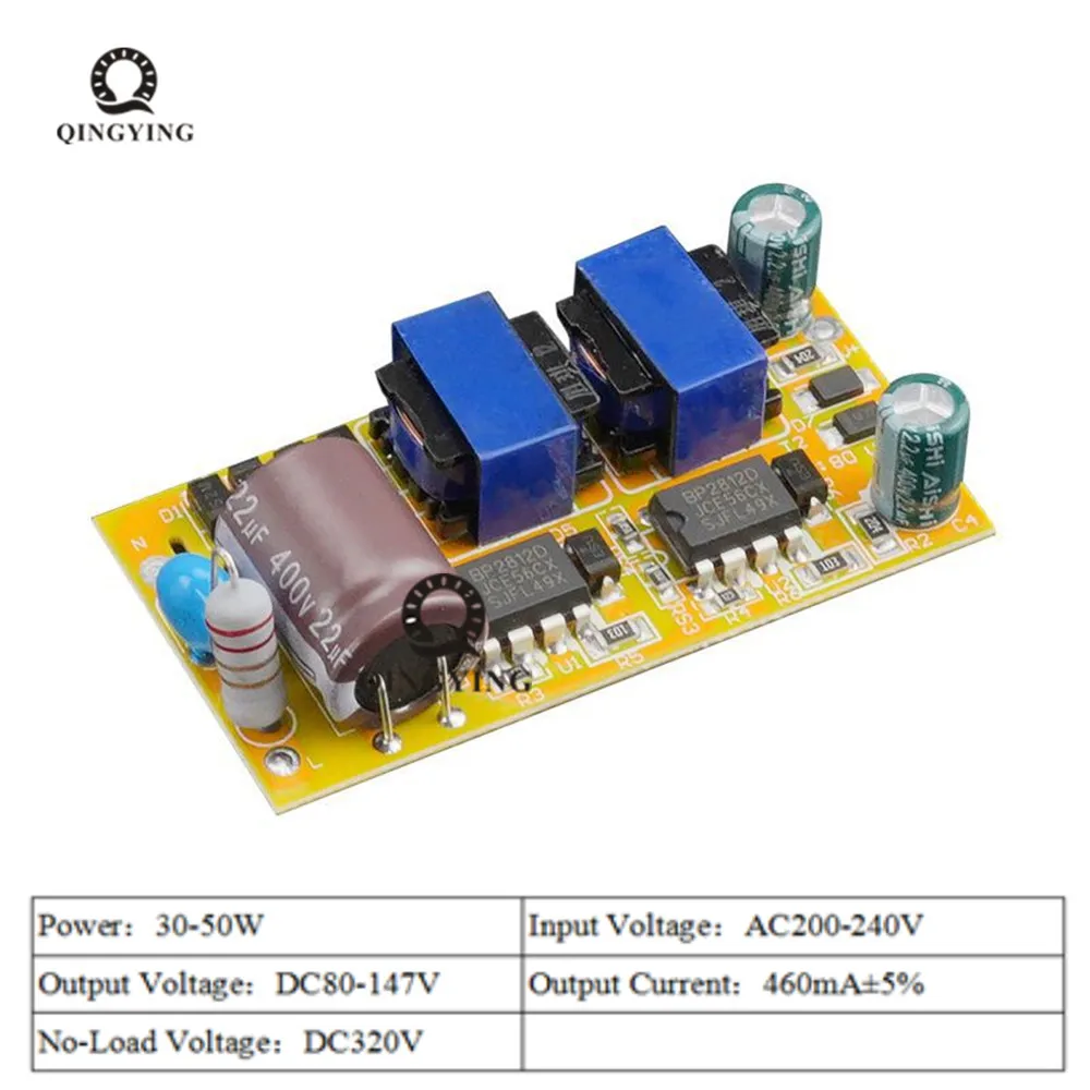 New LED Driver 600MA 30W 40W 50W 60W 70W 80W 460mA Light LED Transformer AC200V Power Adapter DC80-147V For LED Spot Bulb DIY