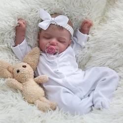 48CM Reborn Baby Doll Rosalie Handmade Genesis Paint 3D Skin with Details Veins Sleeping Baby Girl Doll muñeca reborn bebe