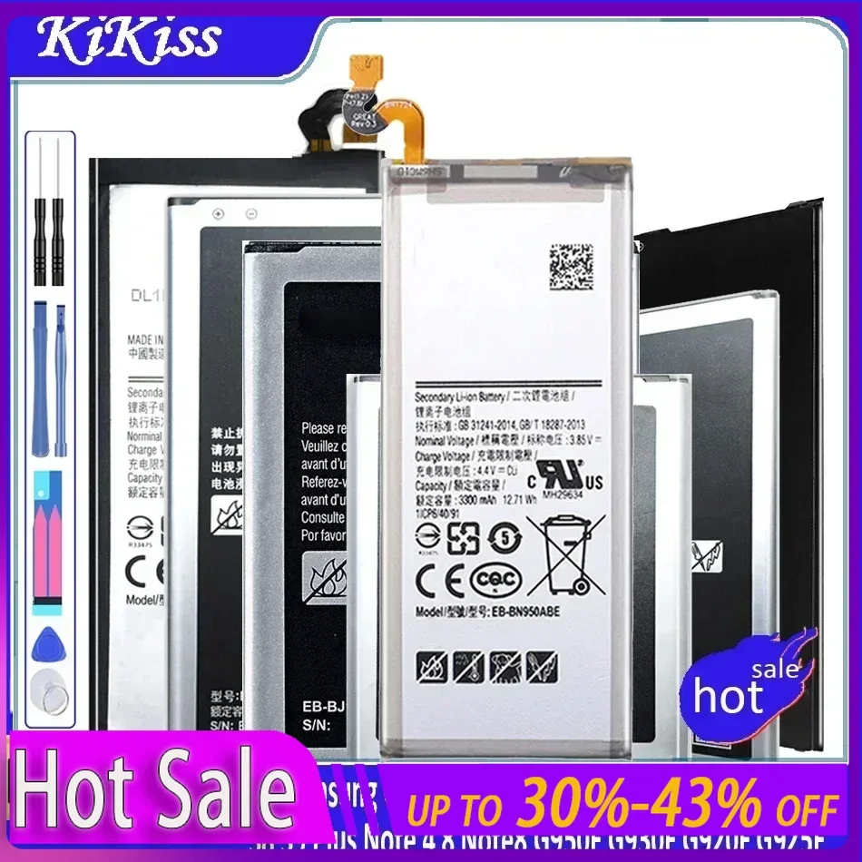 Battery for Samsung Galaxy S5, S6, S7, S8, S9, S10, S3, S4, S7, S6 Edge, S8, S9 Plus,Note 4, 8, Note8, G950F, G930F, G920F,G925F