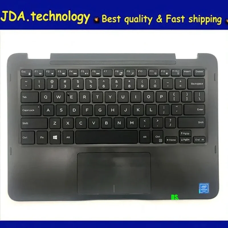 

MEIARROW New for DELL Inspiron 11 3000 11-3168 3168 series palmrest US keyboard upper cover Touchpad,Black