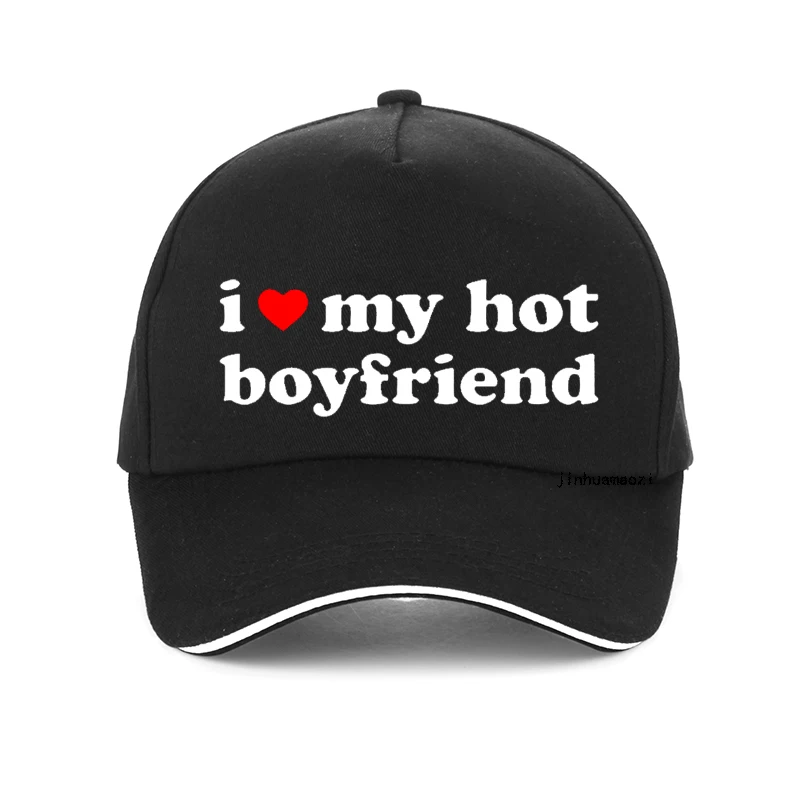 

Funny I Love My Hot Boyfriend Letter Printed baseball cap fashion Valentine Day Couple Gift hat cool djustable Snapback hats