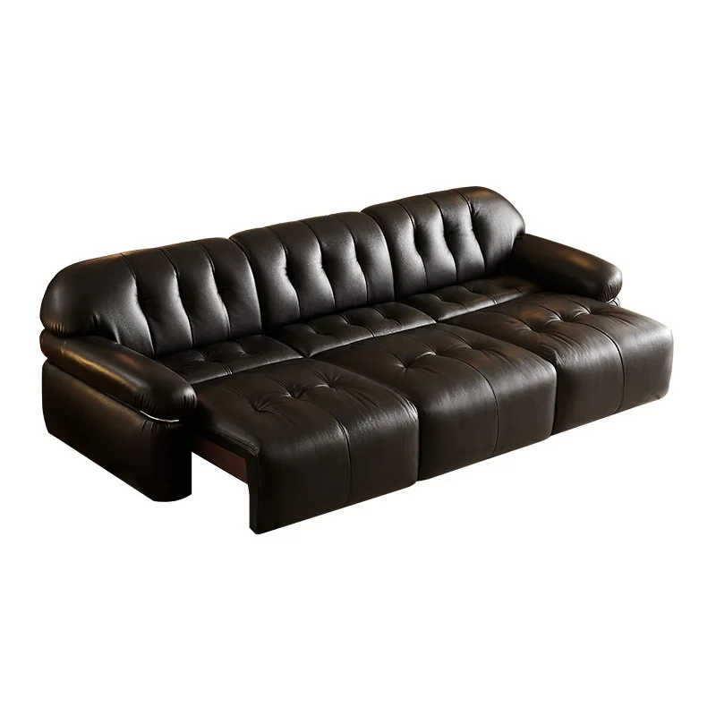 

Зимний медведь Одри, многофункциональный электрический диван-кровать, двойного назначения, выдвижной диван для гостиной, кабинета, ретро, кожаный диван с ветровым облаком