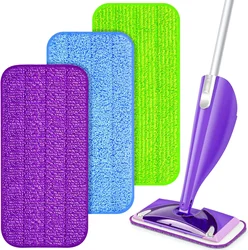 2PCS Reusable Mop Pads for Swiffer WetJet, Microfiber Refills Washable Mop Refill Pads Wet Dry Mop Replacement Heads