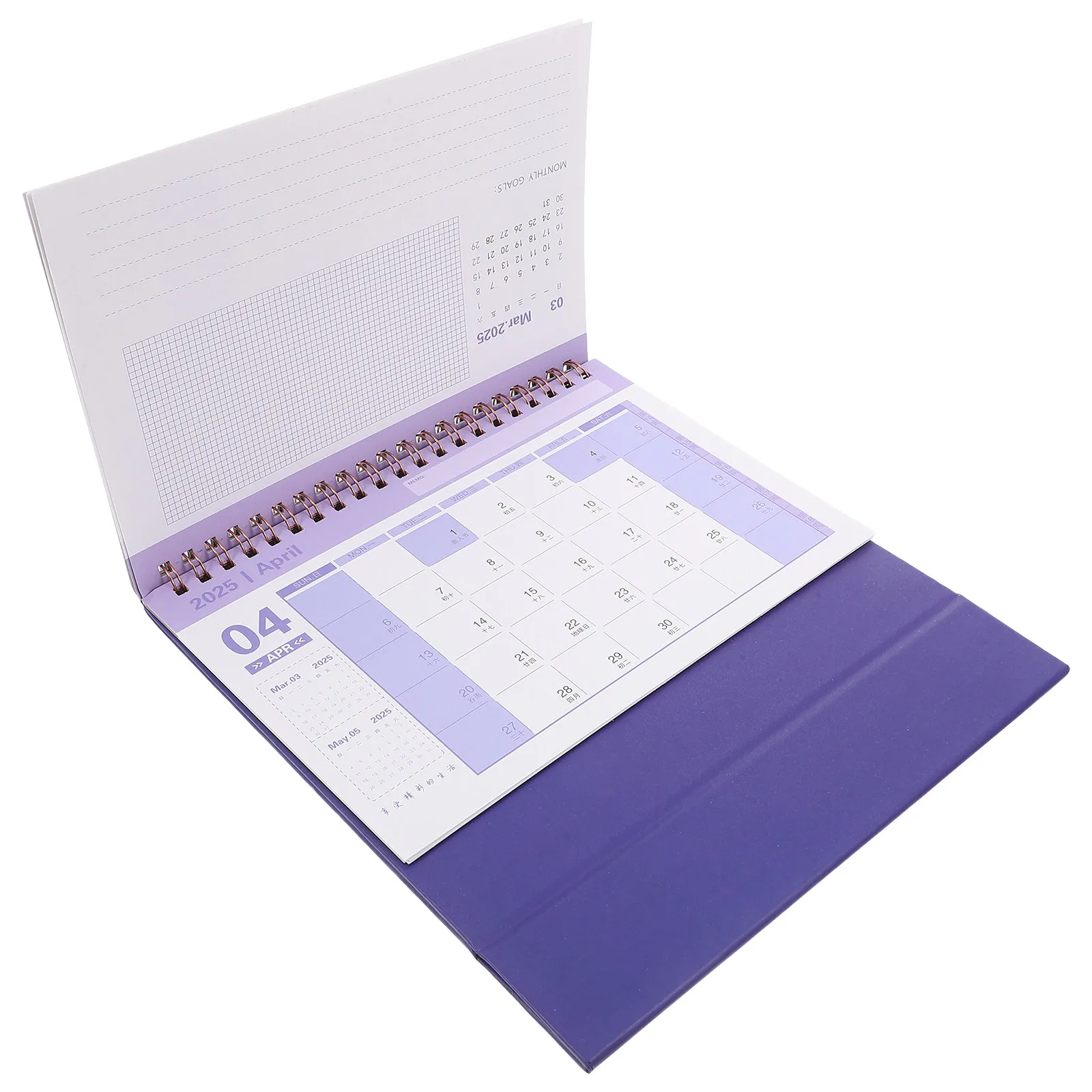 Standing Flip Calendar for Desk 2025 Paper Monthly Memo Small Desktop Calendar Office Flip Date Display New Year Planner