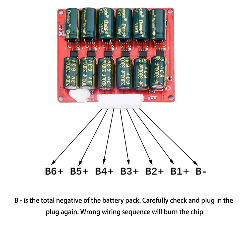 3A 4S 6S 8S Whole Group Active Balancer Capacitor Equalizer Energy Transfer Capacitor for Li-ion/Lifepo4 Lithium Battery Pack
